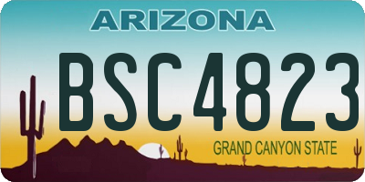 AZ license plate BSC4823