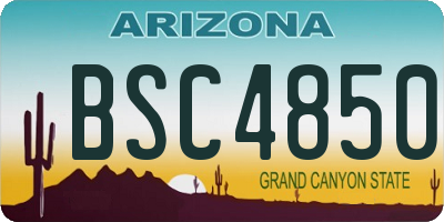 AZ license plate BSC4850