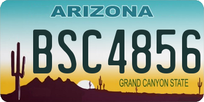 AZ license plate BSC4856