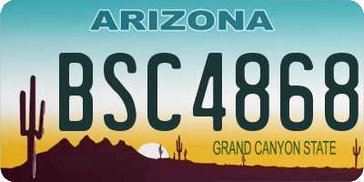 AZ license plate BSC4868