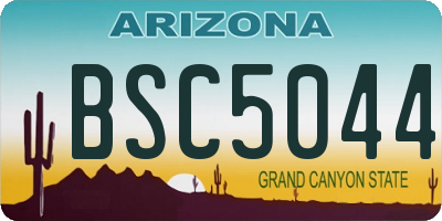 AZ license plate BSC5044