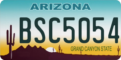 AZ license plate BSC5054