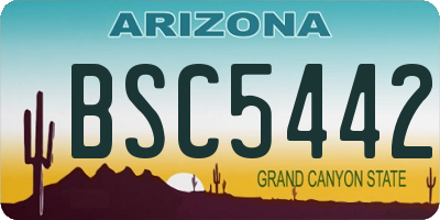 AZ license plate BSC5442
