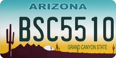 AZ license plate BSC5510