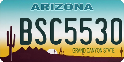AZ license plate BSC5530