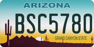 AZ license plate BSC5780