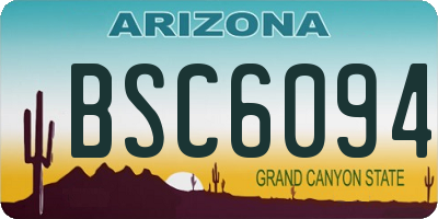 AZ license plate BSC6094