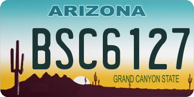 AZ license plate BSC6127