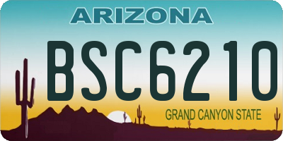 AZ license plate BSC6210