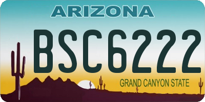 AZ license plate BSC6222