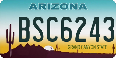 AZ license plate BSC6243