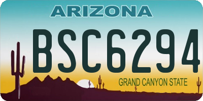 AZ license plate BSC6294