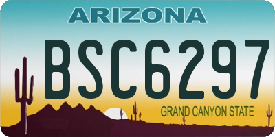 AZ license plate BSC6297