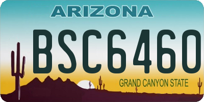 AZ license plate BSC6460