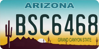 AZ license plate BSC6468