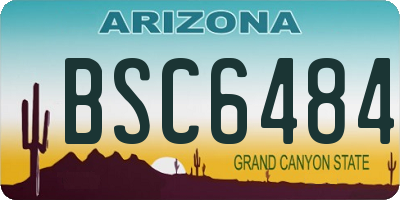 AZ license plate BSC6484