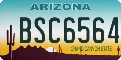 AZ license plate BSC6564