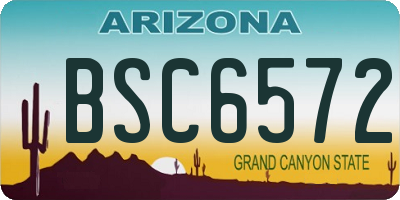 AZ license plate BSC6572