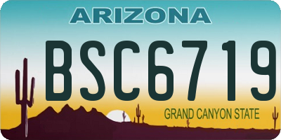 AZ license plate BSC6719