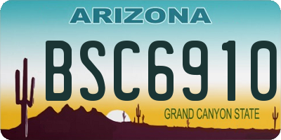 AZ license plate BSC6910