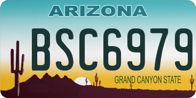 AZ license plate BSC6979