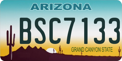 AZ license plate BSC7133