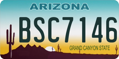 AZ license plate BSC7146