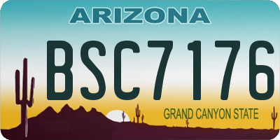 AZ license plate BSC7176