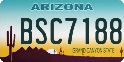 AZ license plate BSC7188