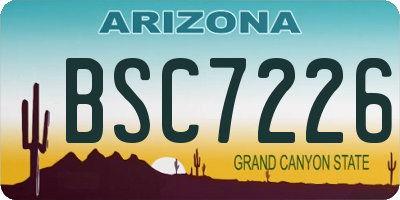 AZ license plate BSC7226
