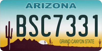 AZ license plate BSC7331