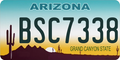 AZ license plate BSC7338