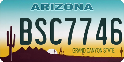 AZ license plate BSC7746