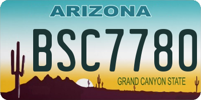 AZ license plate BSC7780
