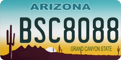 AZ license plate BSC8088