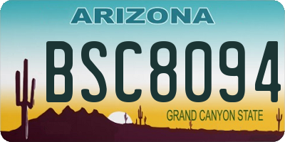 AZ license plate BSC8094