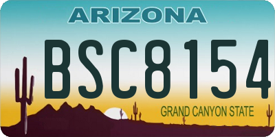 AZ license plate BSC8154