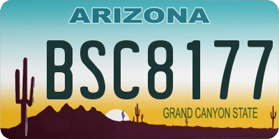 AZ license plate BSC8177