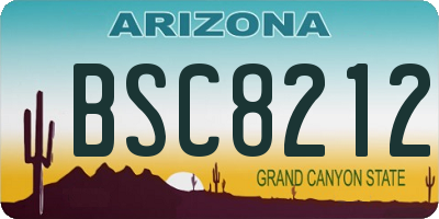 AZ license plate BSC8212