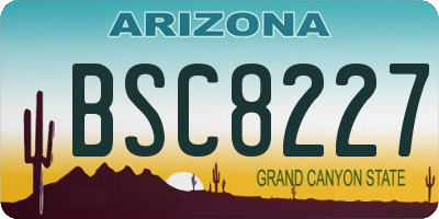 AZ license plate BSC8227