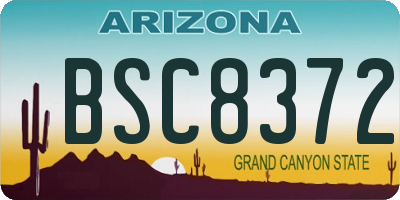 AZ license plate BSC8372