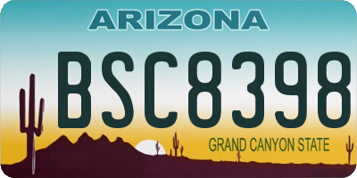 AZ license plate BSC8398