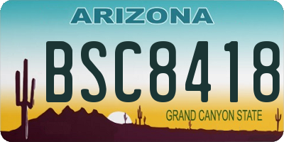 AZ license plate BSC8418