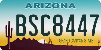 AZ license plate BSC8447