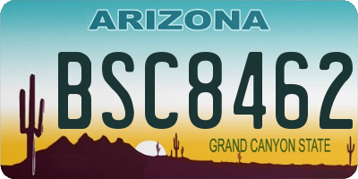 AZ license plate BSC8462