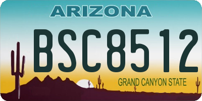 AZ license plate BSC8512