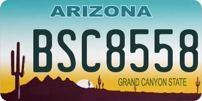 AZ license plate BSC8558