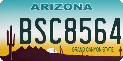AZ license plate BSC8564