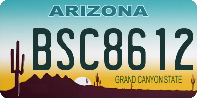 AZ license plate BSC8612