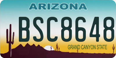 AZ license plate BSC8648